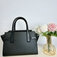 thumbnail image 2 of Michael Kors 35S2Gnms8L Carmen Medium Faux Leather Belted Satchel Black, 2 of 8