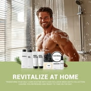 Body & Earth Spa Gift Baskets for Men, Cedar Scented Bath Set for Dad, Birthday Fathers Day Gifts for Him with Travel Toiletry Bag