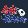 thumbnail image 3 of Lady Veteran Women's V-Neck T-shirt Veteran's Day USA Military Honor Proud Army Mom Air Force Wife American Patriotic Tee, 3 of 7
