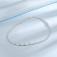 thumbnail image 4 of Moissanite Tennis Necklaces for Women|4MM Simulate Tennis Chain|4-Prong|18k White Gold Plated|Size 16-22 Inches, 4 of 5