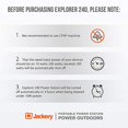 thumbnail image 2 of Jackery Portable Power Station Explorer 240, 240Wh Backup Lithium Battery, 110V/200W Pure Sine Wave AC Outlet, Solar Generator (Solar Panel Not Included) for Outdoors Camping Travel Huntin, 2 of 10