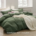 thumbnail image 2 of U by Bedsure Olive Green Duvet Cover Full Size - Soft Prewashed Full Duvet Cover Set, 3 Pieces, 1 Duvet Cover 80x90 Inches with Zipper Closure and 2 Pillow Shams, 2 of 6