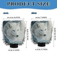 thumbnail image 3 of Qxltty White Wolf with Blue Eyes Car Wash Mitt 2pcs Scratch Free Lint-Free Antistatic Microfiber 7.09×10.24in, 3 of 8