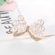 thumbnail image 5 of Pearl Rhinestone Bow Brooch for Women Elegant Pins Party Wedding Gifts Clothing Accessories Butterf, 5 of 5