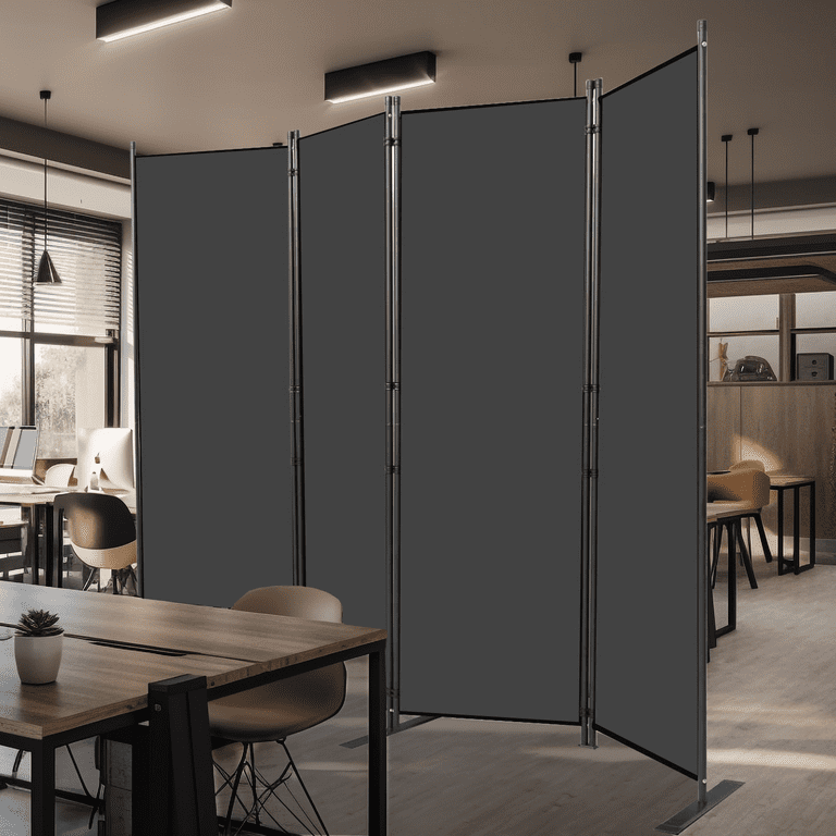 Gaildon 84”W×67”H 4-Pane Portable Folding Privacy Room divider 