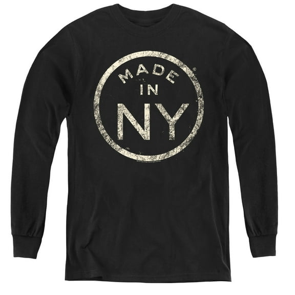 New York City Ny Made Youth Long Sleeve T-Shirt Tee Black