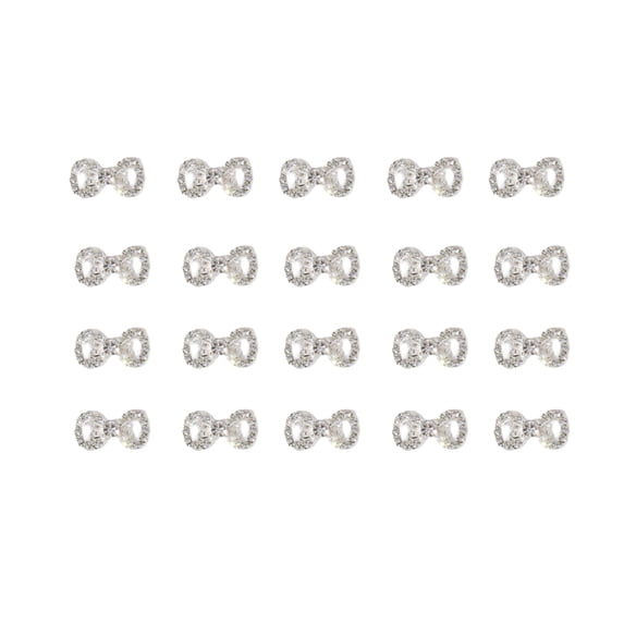 UDIYO 20Pcs Nail Ornaments Delicate Shape Rust-proof Alloy Bow-knot Wreath Nail Art Decor Manicure Designs Nail Supplies