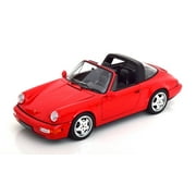 Norev 1990 Porsche 911 964 Carrera 4 Targa (w/ Removable Top) Guards Red 1:18 LIMITED