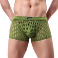 thumbnail image 2 of Calzoncillos planos sexis de malla calada de algodón hueco transpirable para hombre Fridja nalpqowj47941, 2 of 5
