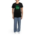 thumbnail image 4 of CafePress - Obaby Shamrock Women's Dark Pajamas - Women's Short Sleeve Print T-Shirt and Pants Dark Cotton Pajama Set, 4 of 7
