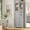 Light Grey, variant on Cabinet with Glass Doors and Adjustable Shelves, with 2 Drawers