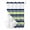 Navy Green, variant on No Hook Shower Curtain, Dark Blue Gray Small Shower Curtains with Snap in Liner, Horizontal Stripe Minimalist Geometric Waterproof Washable Fabric Bathroom Curtain Sets, 36"W x 72"L