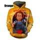 thumbnail image 3 of Sudadera con capucha de Chucky Doll Horror Child's Play para hombre, ropa con estampado 3D, novedad en sudaderas con capucha para mujer, moda Harajuku y2k, jerséis con capucha, 3 of 5