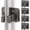 Gery, variant on Stainless Steel Broom Holder, Heavy Duty, Rust Resistant, 4 Gripper Positions with 4 Hooks, Black