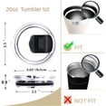 thumbnail image 2 of SURJDE 8Pcs Tumbler Lid,8Pcs Yeti Lids 30 oz Replacement Lid,Fits YETI Rambler Or Old Style Rtic Coffee Tumbler,Replacement Magnetic Slider, Magnetic Spill Proof Tumbler Cover, 2 of 7