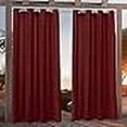 thumbnail image 2 of Exclusive Home Rideaux Toile Intérieur/extérieur Oeillet Haut Rideau Panneau Paire, 54x108, Rouge, 2 of 4