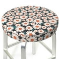 thumbnail image 3 of KLL Daisies Flowers Round Bar Chair Cushion Cover 12 inch ,Bar Stool Protector with Elastic, Soft Washable, 3 of 6