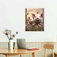thumbnail image 2 of Nawypu Pink Pig Wall Art Funny and Cute Pig Pictures Canvas Print Wall Country Farm Pig Animal Painting Inspirational Wall Decor Modern Framed Artwork Home Decor for Bathroom Bedroom Living Room, 2 of 4