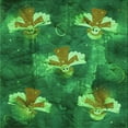thumbnail image 1 of Ahgly Company Machine Washable Indoor Square Transitional Deep Emerald Green Area Rugs, 5' Square, 1 of 7