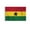 2x3 ft Nylon Flag, variant on AGAS Ghana Flag 4x6 inch - 11" Plastic Pole 100% Polyester Stitched Edges Ghananian National Mini Flag on a Stick