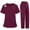 Dark Purple-140228AA, variant on Hearthz Medical Uniform Women's Scrubs Set Classic V-Neck Top & Jogger Pants Scrubs Women Set