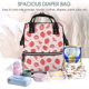 thumbnail image 5 of Fotbe Strawberry Mochila Maternidad - Lona de Sarga Impermeable, Mochila de Pañales de Gran Capacidad con Múltiples Bolsillos y Correas Ajustables, 5 of 6