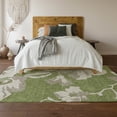thumbnail image 6 of HomeRoots 668003 8 x 10 ft. Olive Green & Gray Floral Transitional Washable Machine Made Rectangle Area Rug with UV Protection, 6 of 9