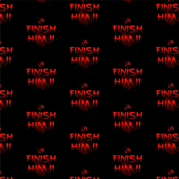 Mortal Kombat Klassic Finish Him Premium Roll Gift Wrap Wrapping Paper