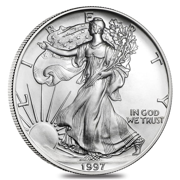 1997 1 oz Silver American Eagle $1 Coin BU