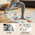 thumbnail image 4 of Pioneer Flower Floral Print Pattern Hot Yoga Mat Towel Non Slip for Hot Yoga - Quick-Drying Yoga Mat Cover with 4 Corner Pockets with Travel Bag - Hot Yoga Towel Non Slip 70"x26", 4 of 6