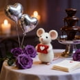 thumbnail image 3 of QenASHaing Needle Felted Mouse, Valentine's Day Gift, Charming Handmade Valentine Felt Mice Figurines, Felt Mouse Ornaments Tiered Tray Tabletop Decor, for Festive Home Car Decor, 3 of 8