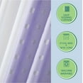 thumbnail image 4 of Your Zone 4 Piece Curtain Panel Set, Foil Polka Dot Purple, 27.5" W x 54" L, 4 of 5
