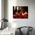 thumbnail image 3 of CANFLASHION  Red Wine Canvas Wall Art Rose Flowers Painting Pictures Artwork Poster Framed Prints for Kitchen Dining Bar Hotel Home, 3 of 4