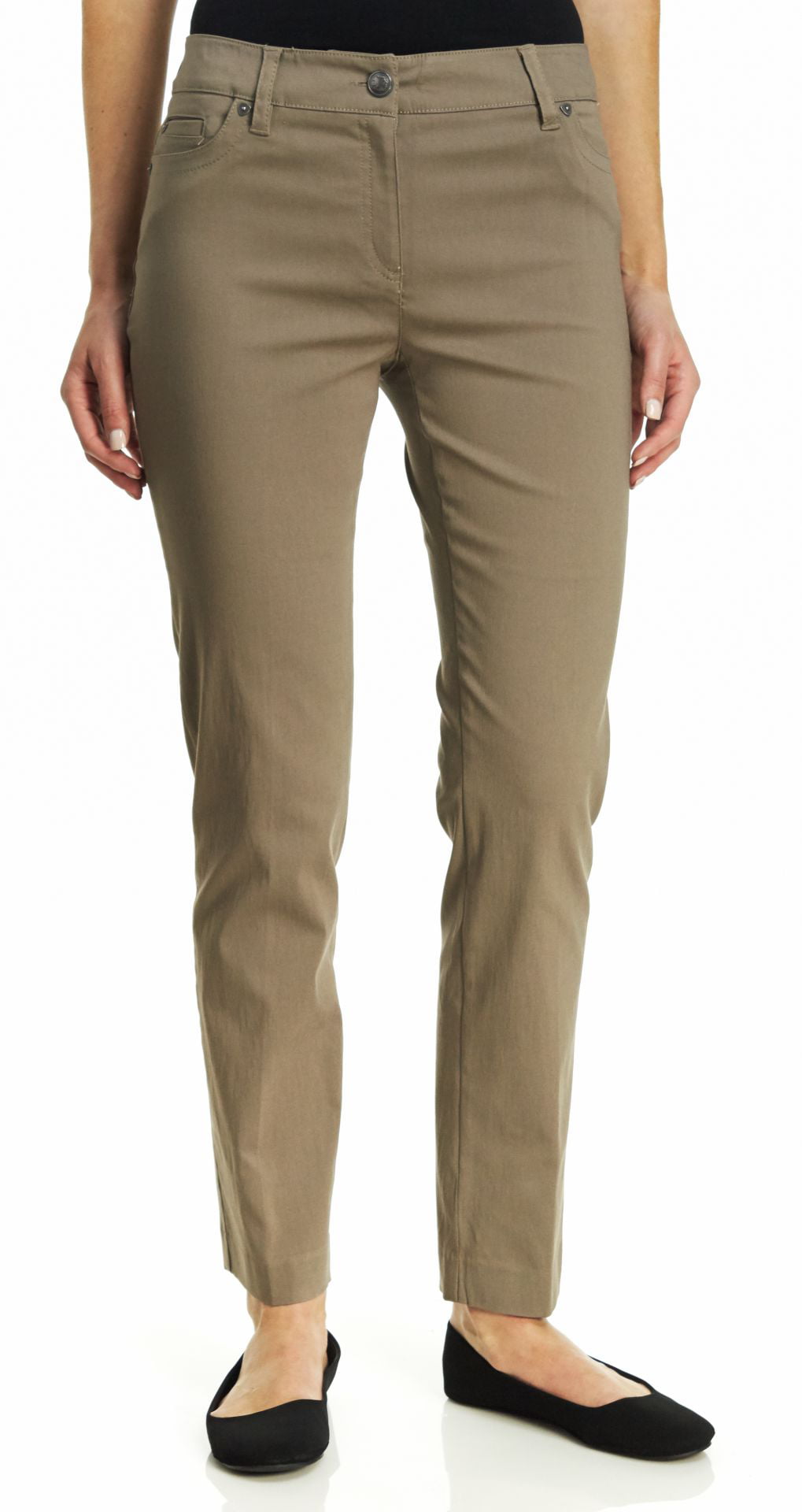 Zac & Rachel Women's Millenium Full Length Pants, Taupe, 6 - Walmart.com