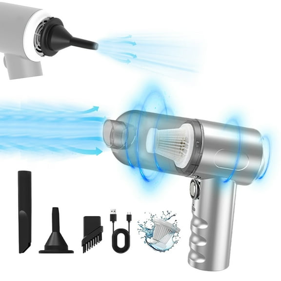 ZFYXGS Cordless Car Vacuum Cleaner, Small Vacuum Cleaner, 120W Strong Sutions Handheld Vacuum, Car Vacuum for Car,Keyboard,Inflating Swimming Rings and Pet Hair