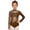 Brown, variant on Gymnastics Leotards for Girls Printed Long Sleeve Mesh Rhinestones Patchwork Bodysuit Ballet Dancewear Burgundy 6