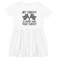 thumbnail image 3 of Inktastic Racing My Daddy is Faster Girls Toddler Dress, 3 of 5