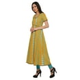 thumbnail image 2 of Moomaya Printed Front Slit Dresses For Women Short Sleeve Kurti Summer Wear, 2 of 6