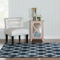 thumbnail image 5 of Linon Salonika Quatrefoil Reversible Woven Wool 5'x8' Rug in Blue, 5 of 10