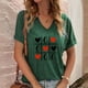 thumbnail image 1 of Fiudx Camisetas para Mujer Blusas con Cuello En V de Manga Corta con Estampado Informal a La Moda para Mujer, 1 of 5