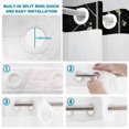thumbnail image 4 of No Hook Shower Curtain, Sparrow Shower Curtains for Bathroom with See Through Top Window, Spring Birds on The Branches Vintage Country Black Waterproof & Washable Bath Curtain Narrow 54"x78", 4 of 9