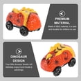 thumbnail image 4 of Coche de pista de dibujos animados, juguete, dinosaurio brillante, coche de carreras, coche de juguete eléctrico sin batería, 4 of 5