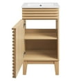 thumbnail image 4 of Modway Render 18" Particleboard Bathroom Vanity Cabinet in Oak/White, 4 of 4