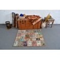 thumbnail image 3 of Patchwork Rug, Turkish Rug, Rainbow Persian Rugs, Vintage Rug, , 2.9x3.4 ft Small Rug, Antique Rug, Rugs For Bath, Aztec Bathroom Rug, 3 of 10