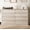 Brown, variant on EastVita Dresser for Bedroom 6 Drawer Dresser with LED Lights and Charging Station Wide Chest of 6 Drawers with Open Space Modern Large Capacity Storage Cabinet Living Room Hallway Black