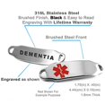thumbnail image 4 of MyIDDr - Womens Medical Alert Bracelet Dementia Pre Engraved, Fancy Steel Chain, 4 of 6