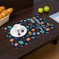 thumbnail image 2 of Placemat, Pioneer Flower Floral Print Pattern Place Mats Table Mat Set Of 2, PVC Washable Placemats for Party Kitchen Dining Decoration, 18x12 Inch, Fade Resistant, 2 of 6