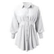 thumbnail image 5 of Falda camisera asimétrica con manga informal para mujer: vestido ligero para todas las estaciones, versátil para la oficina o una fiesta, estilo informal y moderno., 5 of 5