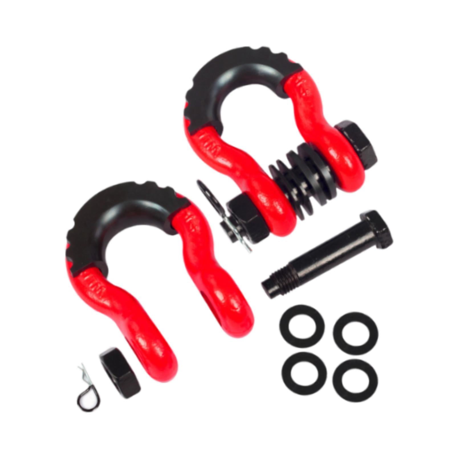 Wzmzjy 2 Pieces D Ring Shackle Off Road Towing Accessories for Vehicle UTV ATV