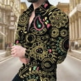 thumbnail image 3 of Camisas de moda con estampado floral en 3D para hombre, camisas de manga larga con solapa estampada, ropa informal vintage de calle con gráficos geniales, tops ajustados para hombre, 3 of 5